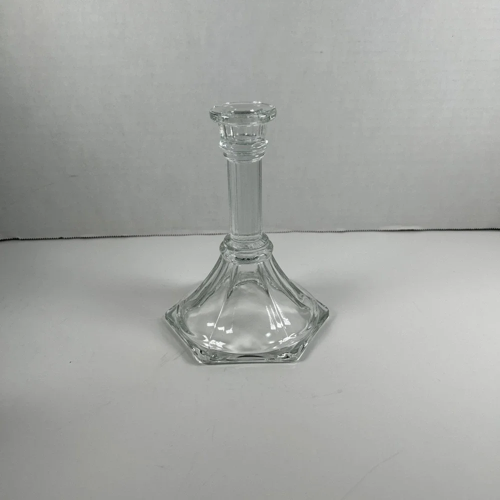 homco home interiors Vintage Clear Glass Candle Holder Or Votive‎